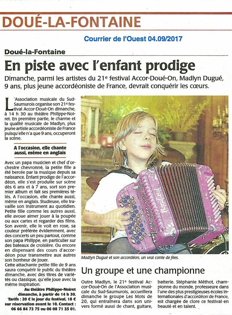 Courrier de l’Ouest – Août 2017